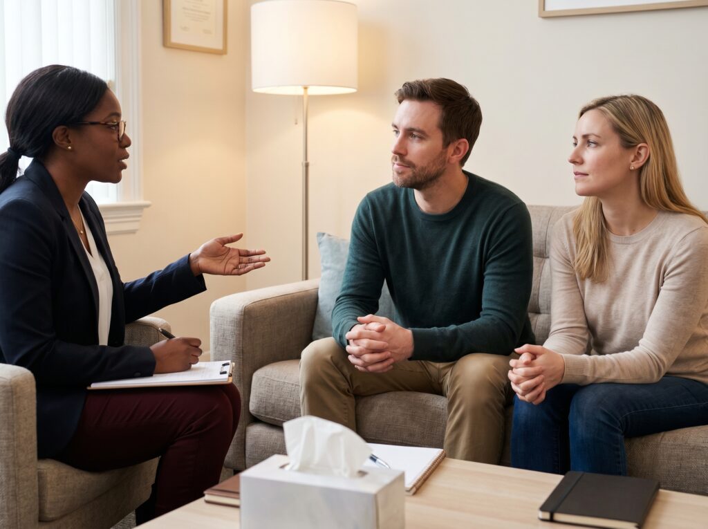 couples counseling sesion. between therapist 202605240048